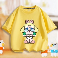 Cute Pop Mart Crybaby Print Tshirt Monster Tears T-shirt Unisex Women Girls Casual Cotton Tee Shirt 