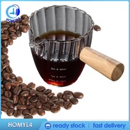 [Homyl4] Single Mouth Glass Milk Jug 90ml Espresso Accessories Clear Espresso Measuring