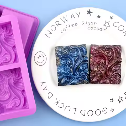 4-Cavity Wave Flower Soap Molds Chocolate Cake Mould Pastry DIY Baking Tray