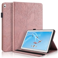 Tree Embossed Leather Wallet Tablet Cover for Lenovo Tablet M10 Plus 2th 3th Gen 125FU 328FU X606F X306 Flip Stand Protector Case