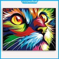 DIY Cat Paint by Numbers Kits Drawing Paintwork on Canvas 19.69x15.75inch Without Frame Canvas Oil P