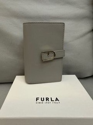 FURLA 銀灰色短款錢包
