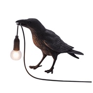 Crow Lamp- Raven Table Lamp with Bulb Raven Decor for Bedside Bedroom Living Room Decoration