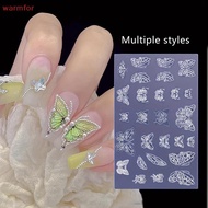 (warmfor) Nail Carving Mold Silicone 3D Nail Stamping Plate Nail Stencils Tools DIY UV Gel Manicure 