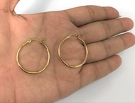 Lanz Anting Bulat Besar Titanium Emas Awet Selamanya