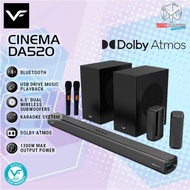 Vinnfier VF Hyperbar Cinema DA520 1300W Dolby Atmos 5.2.4 Soundbar with Bluetooth Karaoke System Spe