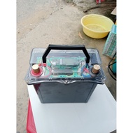 Green 12 v 30 A4s battery with waterproof box, including 8 new sell 32140.. comes with 5 a clamp jac