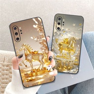 Samsung Note 10 / Note 10 Plus / Note 10+ case with yellow horse print Clover case