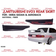 MITSUBISHI Evo 3 Rear Skirt Lip Bumper Set For Proton Wira Sedan Material : PU4259