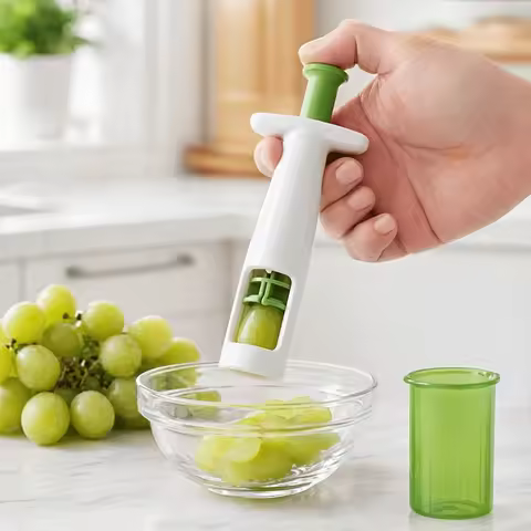 Cherry Tomato Grape Cutter, Multi-Functional Small Fruit Slicer, Quick Cutting Tool for Grapes, Cher