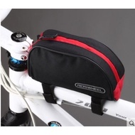 Roswheel MTB Bike Bicycle Frame Tube Front Carrying Pouch Bag(Black-Red)