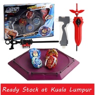 【Malaysia Ready Stock】☼《Boxed》4PCS Beyblade Burst Toys Set With Launcher Stadium Metal Fight Kid's Gift B127 B128-01 B12