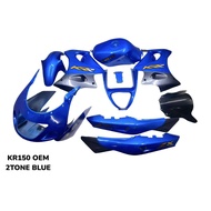 KAWASAKI NINJA DOUBLE R KR 150 RR BODY COVERSET STICKER TANAM 2 TONE BLUE BIRU SEKALI TANK ( 2 KOTAK