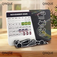 QINJUE 2025 Racing Calendar, With F1 Car Stand 7.0" x 5.5" F1 Race Schedule Calendar, High-Quality F