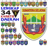 BORDIR LOGO KWARDA 34 KWARTIR DAERAH SUMATERA SELATAN / kode 5