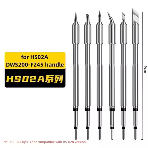 HS-02A Soldering Tips for Fnirsi HS-02A USB Iron F245 Handle, HS-02B Tips for HS-02B USB Soldering I