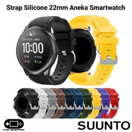 Suunto 9 peak 5 Silicone Strap 22mm Silicone pro race all black vertical Silicone Rubber Watch Strap