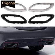 C5GOON Car Exhaust Tip Cover Trims Replacement Muffler Pipe Cover for Mercedes‑Benz A B C E GLC CLS‑
