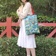 STEPHY 香港灣仔老街道 手提帆布袋 / 拉鍊帆布包 / 帆布提袋