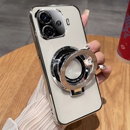 IQOO เคสโทรศัพท์ขายึดชุบ2024 Z9สำหรับ IQOO Z9 Z9x เทอร์โบ5G Z 9 Z 9x Iqz9ระยิบระยับ2024เคสซิลิโคนนุ่