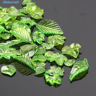 DARNELL 30pcs Green Acrylic Leaf Beads, Leaf Shape Acrylic Beads Green Transparent Leaf Shape Beads,