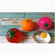 Squishy Anti Stress Ball Egg, Orange, Tomato &amp; Strawberry Spalt Toy/Squishy