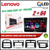 PERODUA MYVI / VOLKWAGEN LENOVO D1 V5  9 or 10.1 Inch Android GPS QLED HD Player 4 Core 2GB RAM + 64