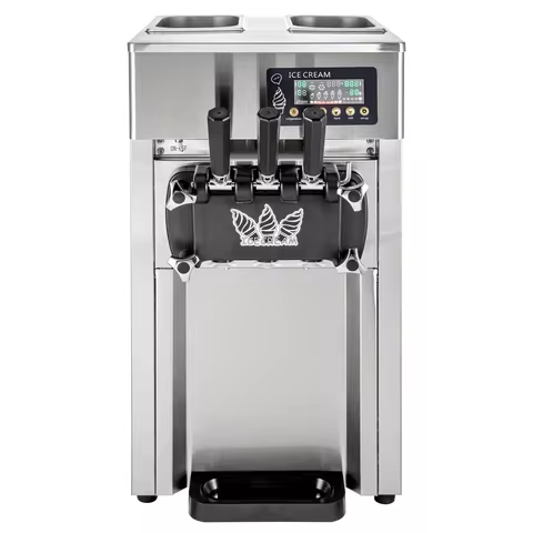 Sihao Ice Cream Machine 1200W A168 Panassonic Compressor Ice Cream Maker 3Flavors Ice Cream Making M