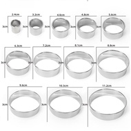 MLADEN 11PCS Round Cookie Cutters Set Stainless Steel Circle Biscuit Pastry Cutters Molds Dumpling C