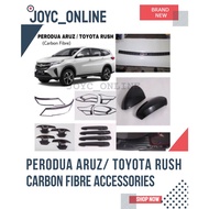 CARBON FIBRE PERODUA ARUZ EXTERIOR INTERIOR  ACCESSORIES COVER CASING  HEAD LAMP TAIL LAMP DOOR HAND