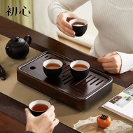 Chuxin Tea Tray Ebony Whole Wood Household Desktop Kung Fu Tea Receptacle Travel Camping Portable Hi
