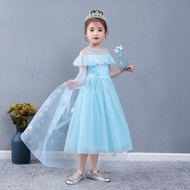 Kostum Sayap Princess Elsa Frozen 2 Gaun Pesta Baju Ultah K2021 -