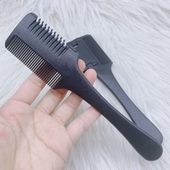 Hair trimming comb with razor blade, Convenient hair trimming knife, 2 in 1 razor clip hair comb