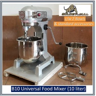 GOLDEN BULL Universal Flour Mixer B10-A (10L/750w) 2 Bowl Heavy Duty Commercial Industrial Stand Mixers Pengadun Tepung