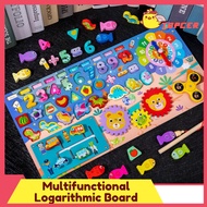 Educational Toys Puzzle 8in1 Wooden Puzzle Board Number Puzzle Dino Spinner Montessori Wooden Toys