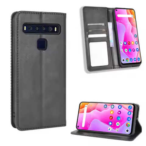 For TCL 10L Case Luxury Flip PU Leather Wallet Magnetic Adsorption Shockproof Case For TCL 10 Lite 1