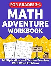 Math Adventure Workbook For Grades 3 to 4 With Multiplication and Division Exercises with Word probl