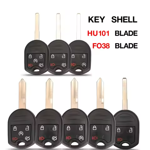 jingyuqin 3/4/5 Buttons Remote Key Shell For Ford C-Max F350 Escape Fiesta F150 Mustang Fit Mazda Un