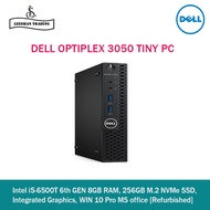 DELL OPTIPLEX 3050 TINY PC i5-6th GEN 8GB RAM, 256GB M.2 NVMe SSD, WIN 10 Pro, MS office [Refurbishe