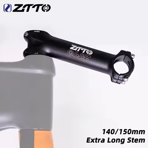 ZTTO 140 150mm Extra Long Bike Stem 7 17 Degree Aluminum Alloy 31.8mm Bicycle Handlebar Stem for Fix