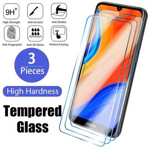 3PCS Protective Glass For Huawei P50 P30 P40 P20 Lite Screen Protector on Huawei P Smart 2019 2021 Y