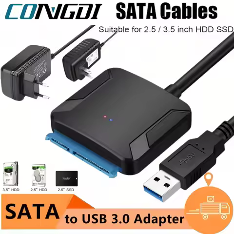 USB3.0 to SATA 3.5 HDD Cable SATA III Hard Drive Adapter Converter for 2.5" SSD HDD Hard Drive Disk 
