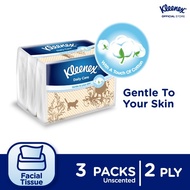[Carton of 24] Kleenex Facial Tissue Soft Pack Vintage Design - 2PLY (50's x 3 packs)