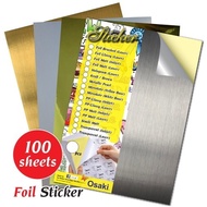 A4 Laser Sticker | Foil Sticker | Silver Sticker | Gold Sticker | Hologram Sticker | Polyester Sticker - Laser Printer