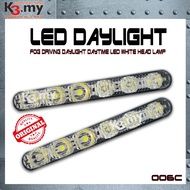 LED Daytime Running Light DRL Turn Signal Fog Light 6-Led (White)