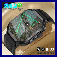 GWHGJ นาฬิกาสมาร์ททหารที่ทนทานผู้ชายกีฬา GPS ติดตามนาฬิกา IP68 กันน้ํา 1.95 '' Ai Voice NFC Bluetooth Call Smartwatch 2023 ใหม่ ERGET