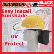 Black Hardware Proguard PPE Safety UV Protective Helmet Sunshade Brim Shield Topi Kerja Keselamatan 