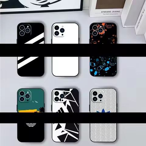 FASHION Trendy Brand A-Adidas FUNDA Phone Case For iPhone12 16 11 13 14 15Pro Max Plus Soft Silicone