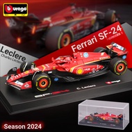Bimei Gao 1: 43 Ferrari SF24 Leclair Sains Alloy Car Model F1 Racing Car