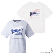 The North Face Women's Short-Sleeved Top White/Light Blue [Sports World] NF0A86Q6FN4/NF0A86Q6I0E